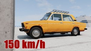 VAZ 2106  vs Wall 150 KM/H - BeamNG Drive