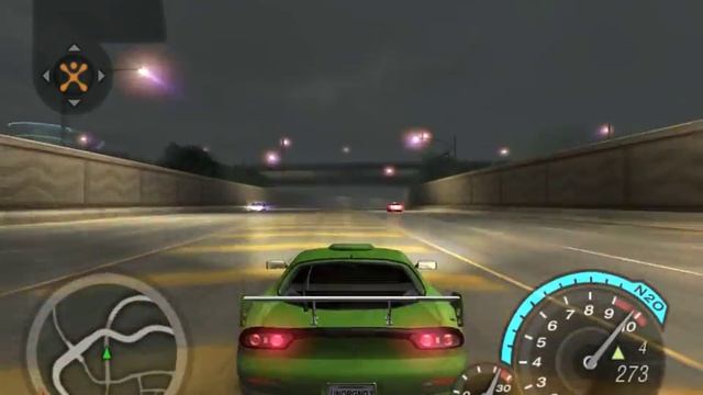максимальная скорость 376 km/h Mazda RX 7 Need for Speed Underground 2 смотреть онлайн