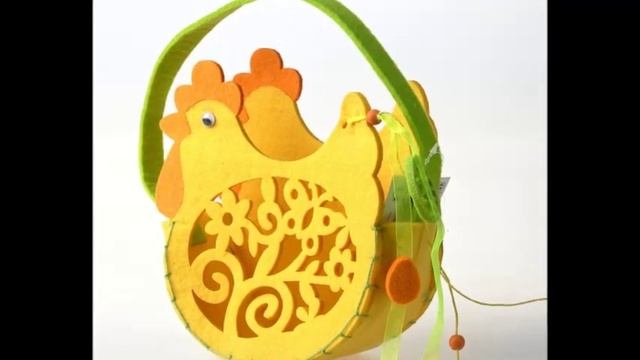 Красочные пасхальные корзины из фетра смотреть онлайн