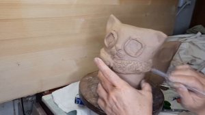 Зимний питерский кот, изготовление скульптуры от начала и до конца.