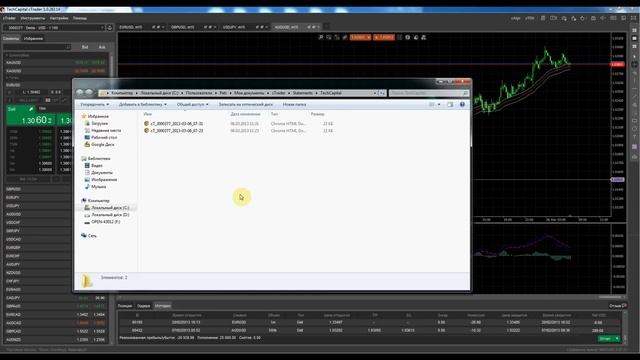 Выгрузка отчета и работа со статистикой Techcapital cTrader
