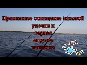 Правильное оснащение поплавочной снасти и огрузка поплавка на примере маховой удочки. #NIK_72
