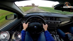 BMW 525d F10 POV on German AUTOBAHN (0-100, 0-200) REVIEW | ACCELERATION & SOUND by NoLimit4U