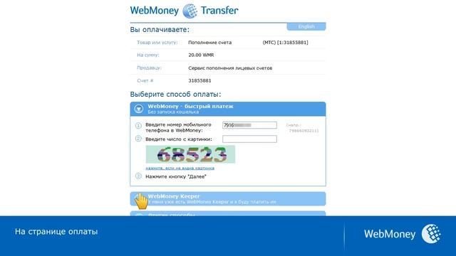 Оплата товаров с помощью WebMoney Check смотреть онлайн
