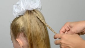 1 СЕНТЯБРЯ ? КОСА из 4 прядей. Праздничная прическа для девочки #4