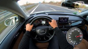 AUDI A8 3.0 TDI QUATTRO 258 HP TOPSPEED ON GERMAN AUTOBAHN (NO LIMIT) by SpeedUpDE