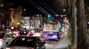Вечерний троллейбусный Кишинёв | Troleibuzele în Chișinăul de seară | Chisinau trolleybuses