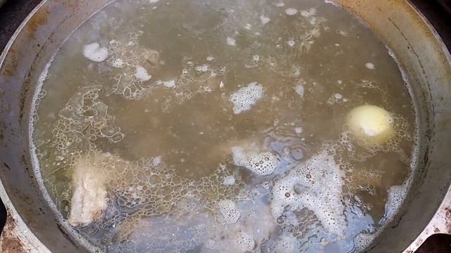 Шурпа. Шурпа в Казане на Костре.