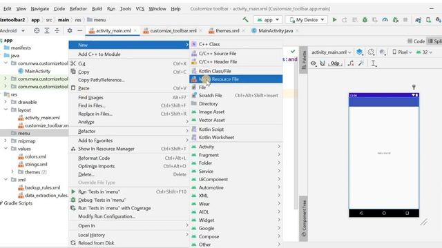How to Create Custom Toolbar in Android Studio | Lecture # 15 | Coding With Nida