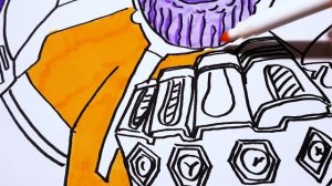 Avengers Infinity War Thanos | Drawing and Coloring Thanos | Marvel Avengers Coloring Pages