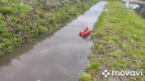 Кораблик из пенопласта на радио управлении.