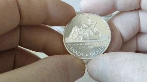 Серебряные монеты Канады.