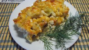 Запеканка из цветной капусты со сливками и сыром