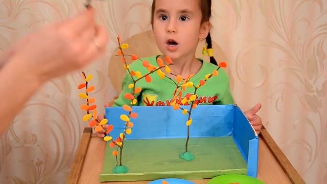 Поделка "Осень" из природного материала для детей смотреть онлайн