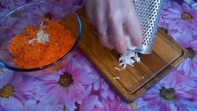 Салат с морковью и чесноком.Рецепт салата. смотреть онлайн