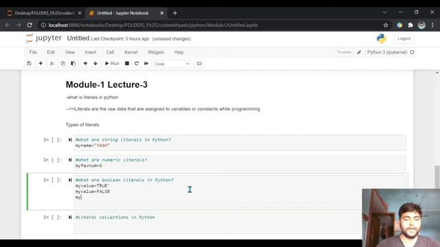What is #literals  in #python ||Lecture-3||Module-1||python for beginners||