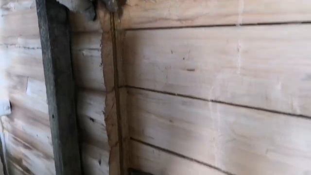 Установка раздвижной двери в доме из бруса.
