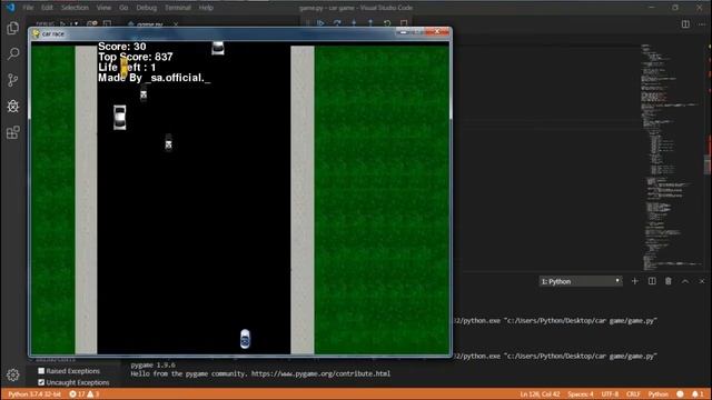 Simple Racing Game Using Python