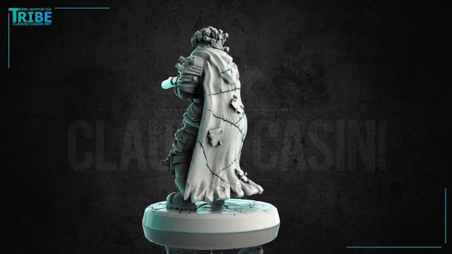 3D print miniatures, Male post-apocalyptic sci-fi sniper bounty hunter with a rifle смотреть онлайн