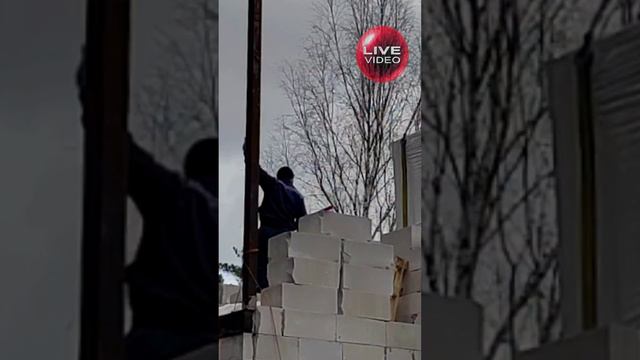 БАЛАШИХА. Разгрузка газоблока. Дрессируем кран))