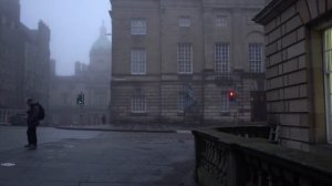 Misty Edinburgh, Edinburgh Castle, One o’Clock Gun and the City. in Scotland