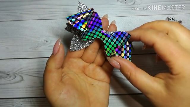 Стильные бантики из еко-кожи по новому шаблону , мк/Bows "Cats" on a new pattern смотреть онлайн