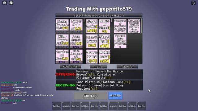 [YBA] just traded hoh and unused stand (cursed aero) for sumo sp and deimos kcr w/l? смотреть онлайн