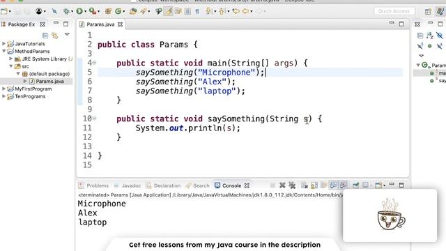 Parameters in Java Tutorial #28