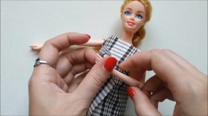 Платье для барби. Без иголки и ниток