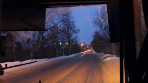 Зимний вечер на границе округов Волоколамск и Истра - едем в поселок Сычево на автобусе №24