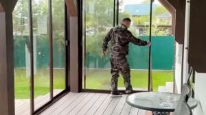Веранда к дому. 8 открывающихся створок