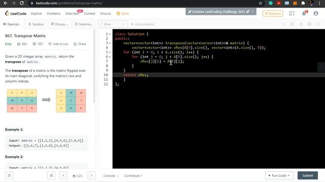 Day 48: Transpose Matrix смотреть онлайн