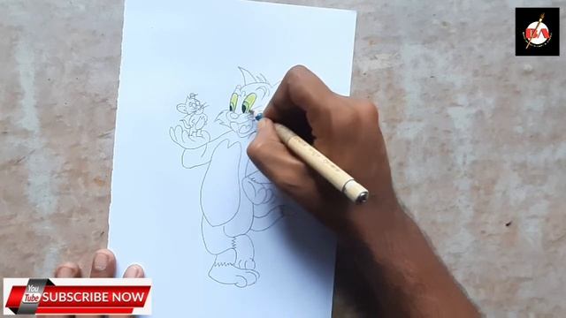 how to draw Tom and jerry drawing step by step || drawing tutorial || смотреть онлайн