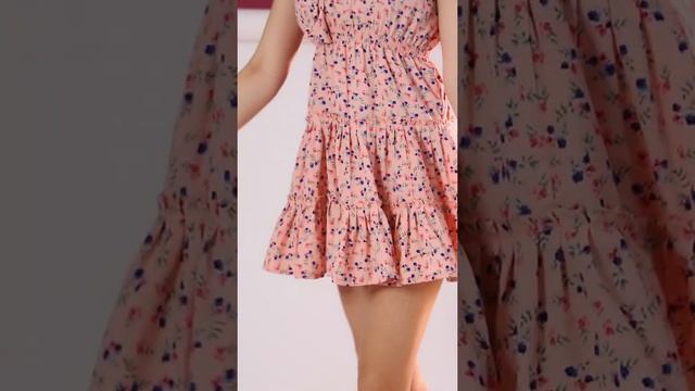 Fairy Blue Trendy Latest  Woman Floral Print Western Dress | Myntra Western dresses