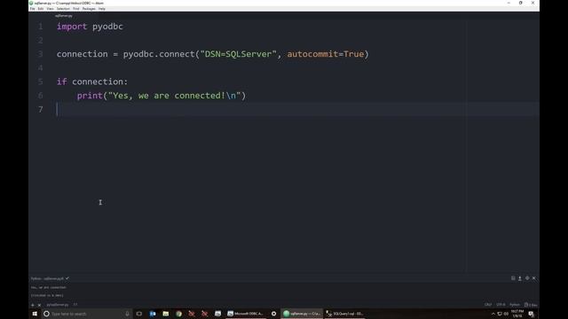 How to Connect to SQL Server with Python Via ODBC смотреть онлайн