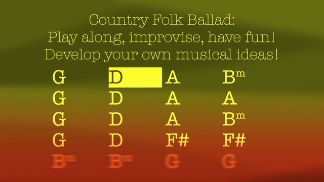 Country Folk Ballad, backing track for Guitar, Bm, 80bpm. Explore 4 scales! Play along! смотреть онлайн