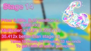 ALL STAGES AND THEIR STATS REVEALED IN ROBLOX LIFTING SIMULATOR!