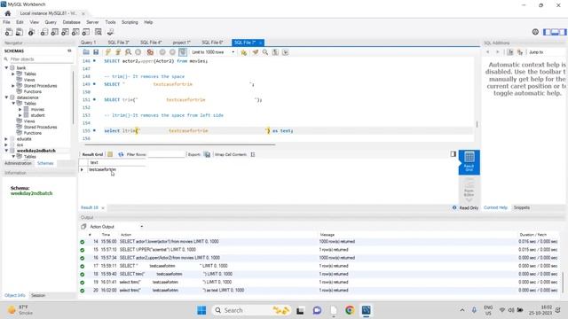 MySQL-group by/string functions-Live Class Recordings