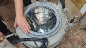 Замена подшипников СМА занусси| zanussi | пайка, распил бака реноватором| не разборный бак.
