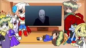 Undertale reacts to Sans vs W. D. Gaster||Lazy||Enjoy!!?