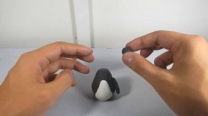 Cómo hacer un pingüino de  plastilina paso a paso fácil, explicado, arcilla polimérica