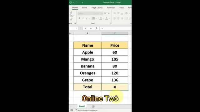 Sum Formula In Excel | Sum Function