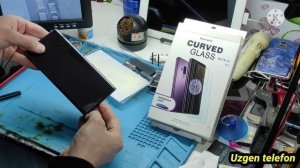 SAMSUNG S8 S9 S10NOTE 10plus IPHONE X защитное стекло на УЛЬТРАФИОЛЕТОВЫЙ клей
