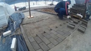 Укладка брусчатки