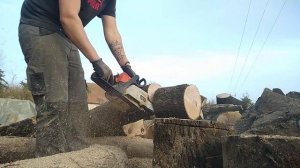 STIHL MS 180 vs. STIHL MS 211 cutting firewood