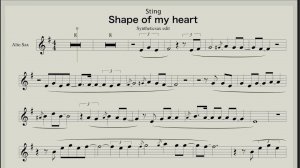Sting - Shape of my heart (Минус для саксофона и ноты для саксофона альт) Gmoll - Стинг караоке