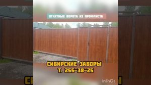 Откатные ворота из профлиста