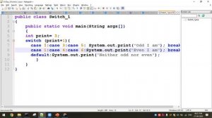 3.1 JAVA - Decision Making - Switch statement part 1