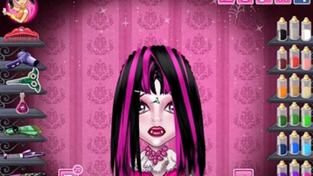 NEW Игры для детей—Монстр Хай Дракулаура прическа—мультик для девочек смотреть онлайн