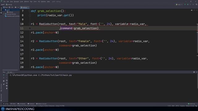 Python GUI Development Tutorial - Entries, Radio Buttons, Check Buttons